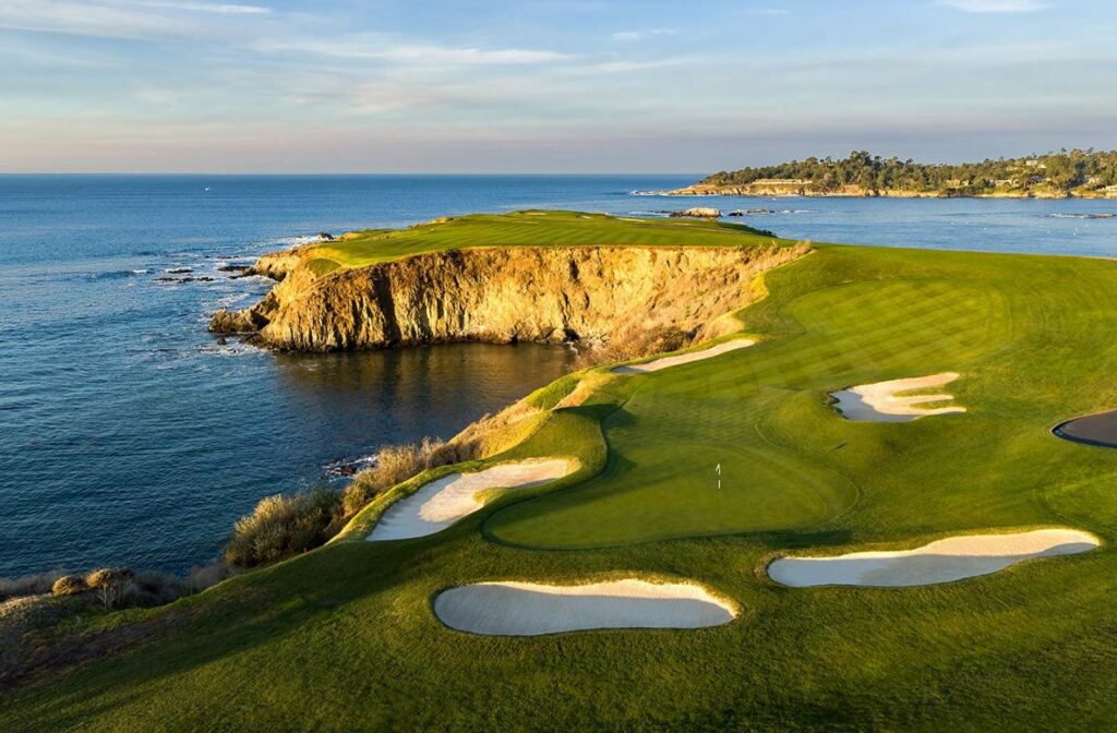 The 8th green at Pebble Beach Golf Course