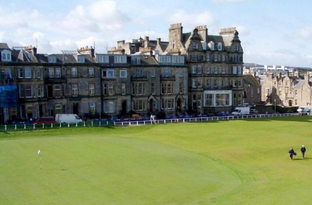 The 18th green at St Andrews Old Course