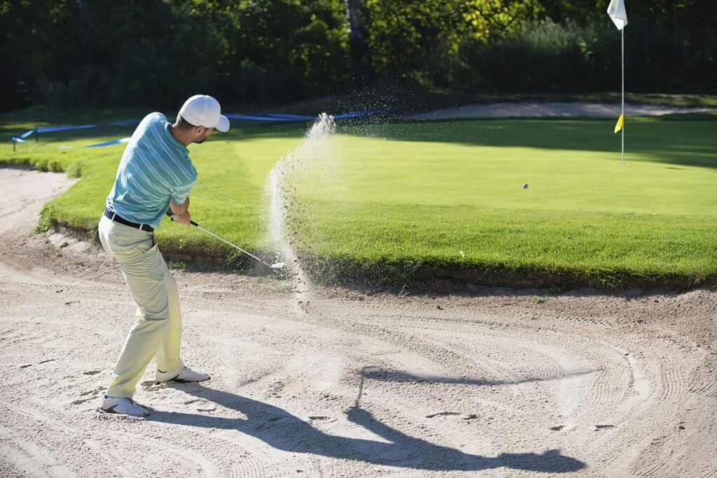 how to hit a 60 degree wedge out of sand