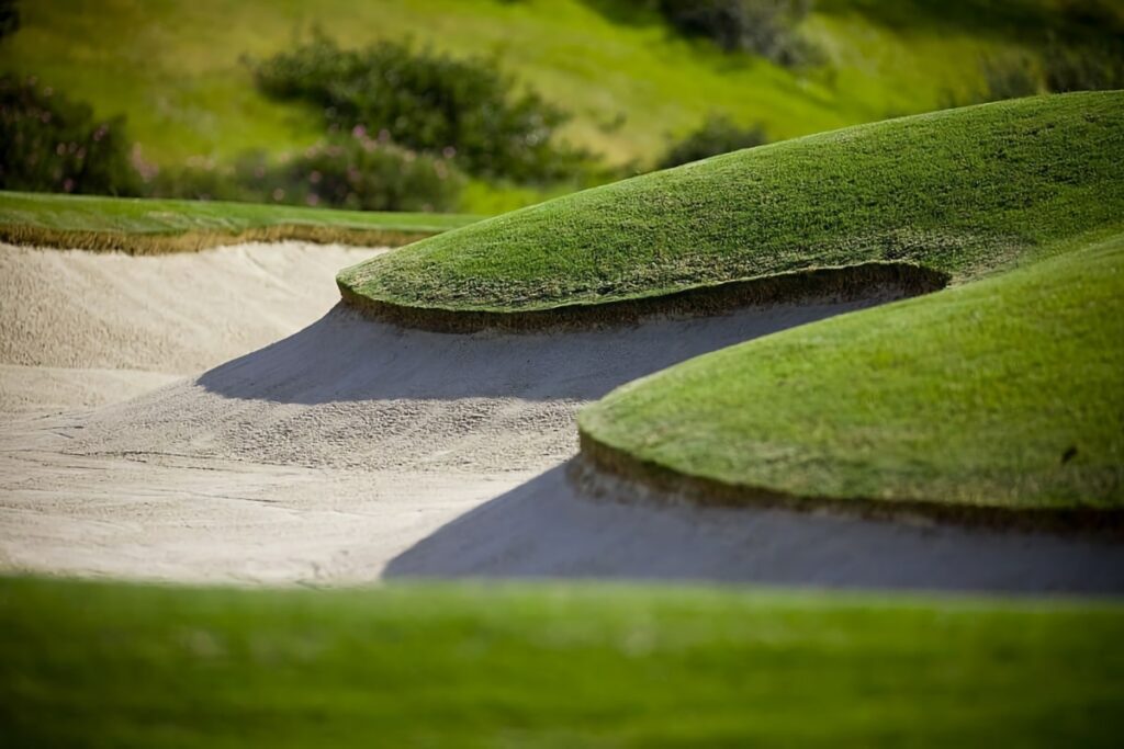 edge of a bunker