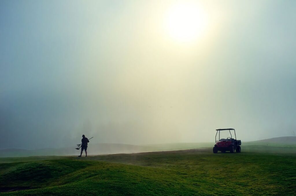 maintaining a golf course