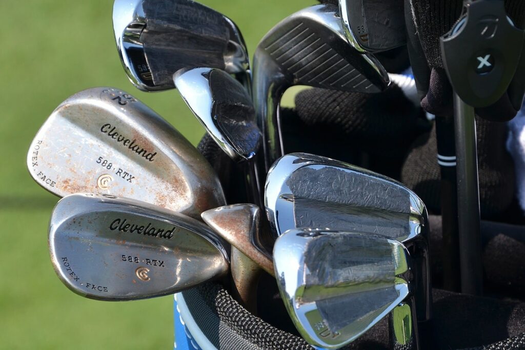 lead tape on a set of irons