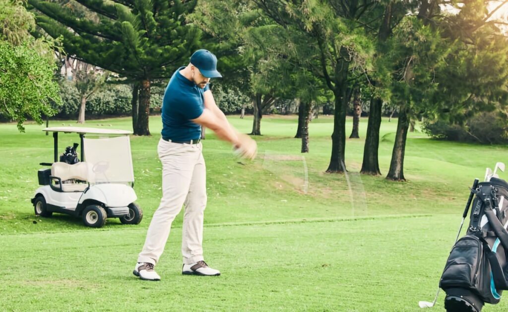 swing through the ball with driver